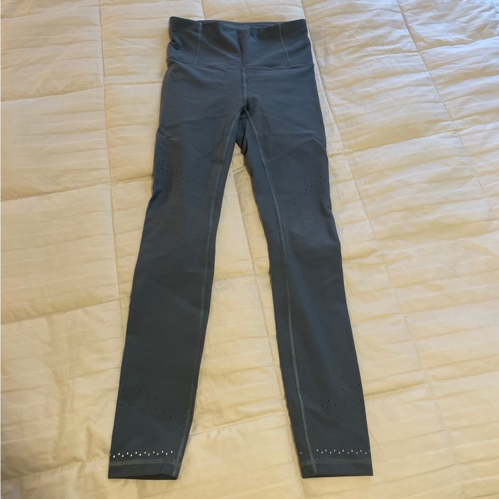 Lululemon SenseKnit high rise running tights leggings sage 6